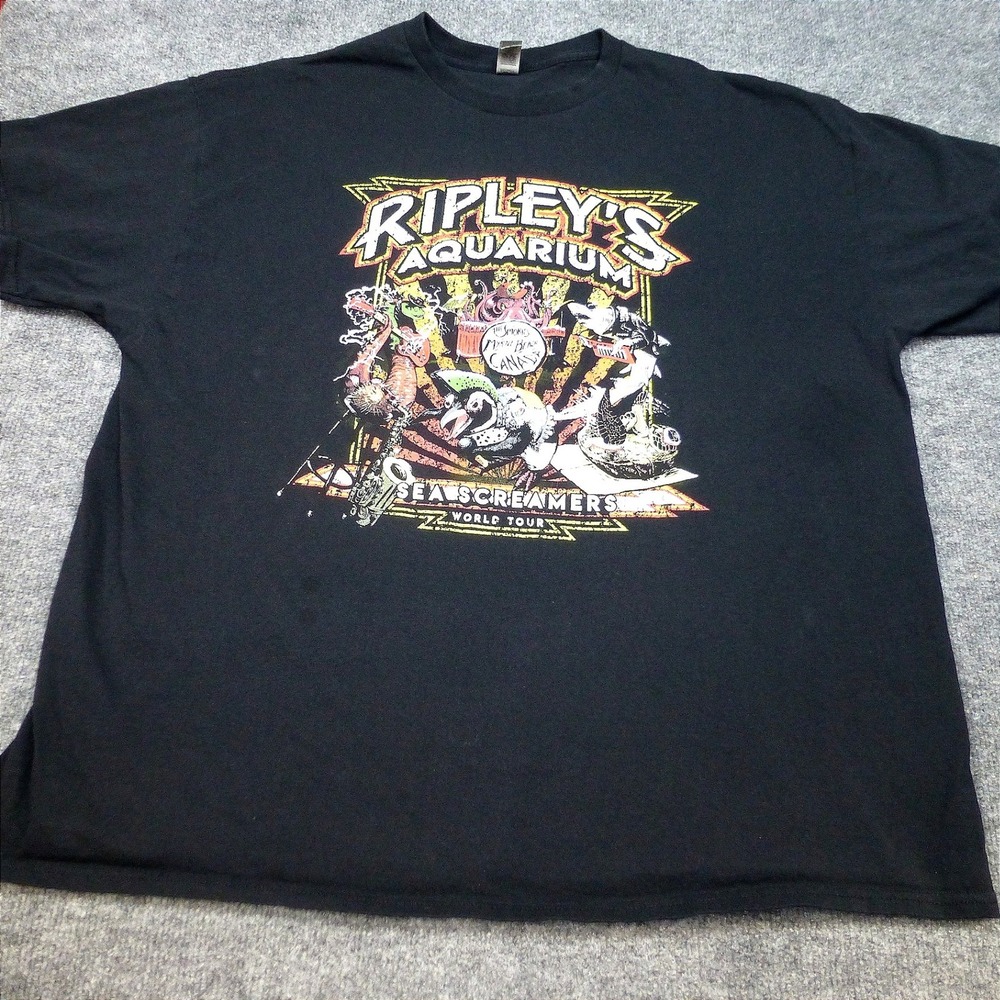Ripley's Aquarium Sea Screamers Graphic T-Shirt Black Mens 2XL Myrtle Beach SC